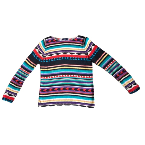 Ralph Lauren Chaps Aztec T-shirt - Picture 2 of 3